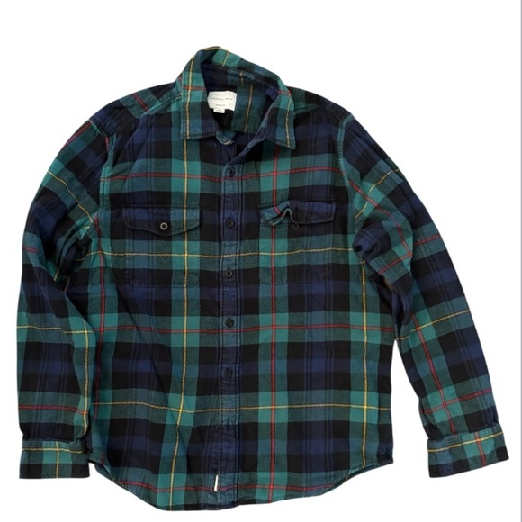 AE Outfitters Plaid Flannel Shirt Sz L Grunge Style Farmhouse  SKU 14 cabincore - Picture 2 of 8